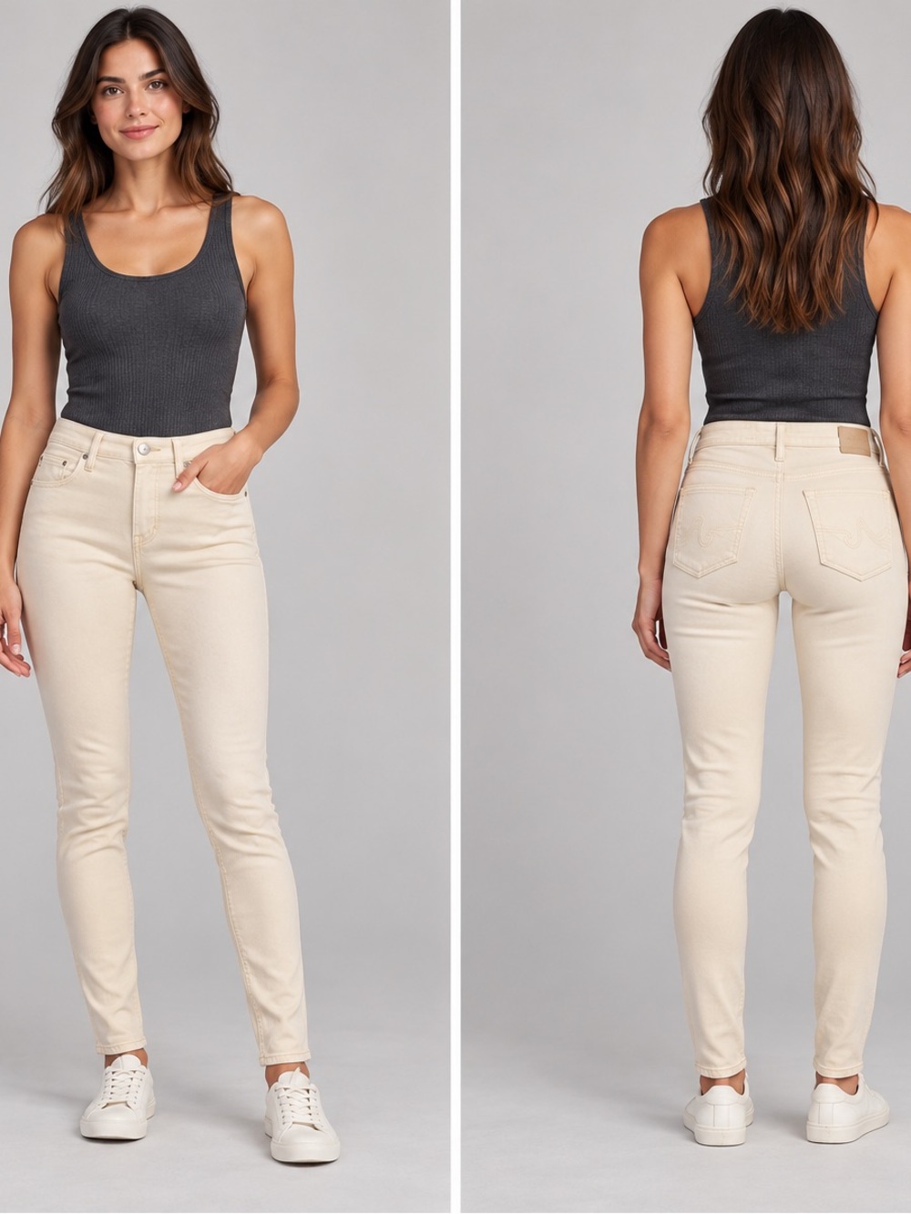 AG JWomen's High-Rise Skinny Jeans in Cream